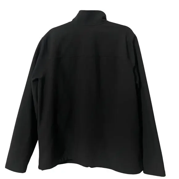 LL Bean Men's Windproof Performance Jacket Softshell Fleece Lined Coat XL Black